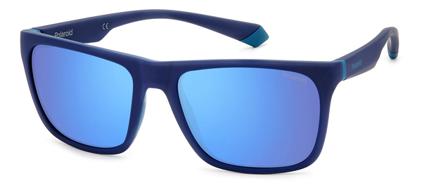 POLAROID-2141/S VGL*5X MATT BLUE AZURE(BLUE MIRROR POLARIZED 57*18, Azul, hi-res 0